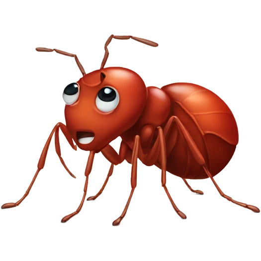 Crying red ant  emoji
