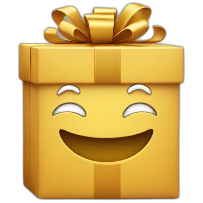 gift box with smile emoji