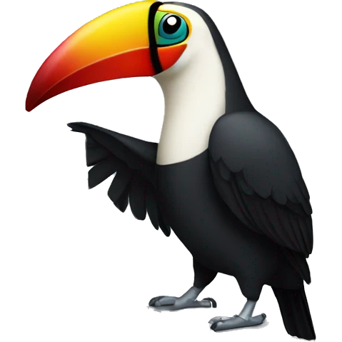 Tucan with computer emoji