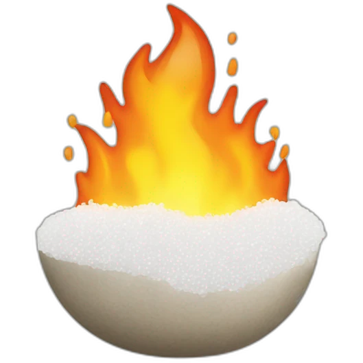 salt burning emoji