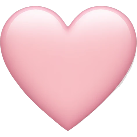 Light pink heart emoji