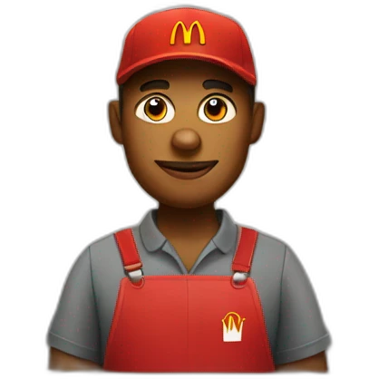 worker at mcdonalds emoji