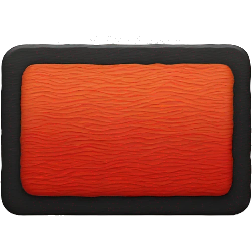 A wavy black and red rectangle with a medium size yellow circle emoji