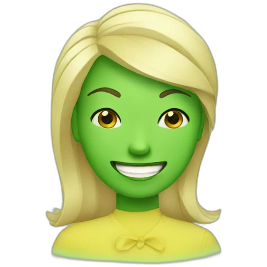 Greenchic happy emoji