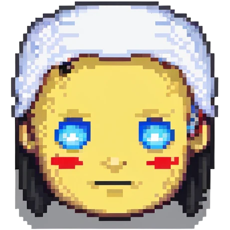 German character with stern face emoji