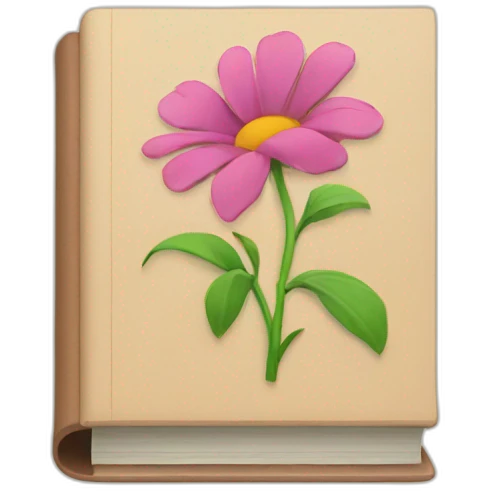 book with flower design in the cover emoji