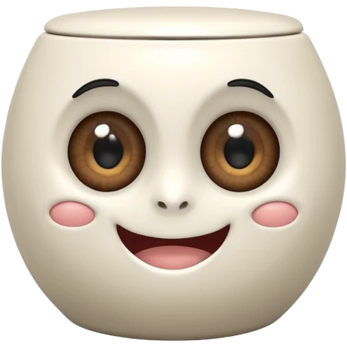 cartoonish toilet creature with a grinning face, big eyes, and hands. emoji