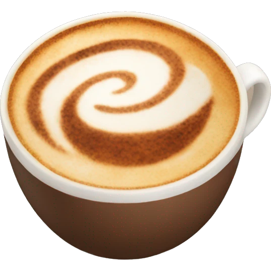 cappuccino with turkey pattern emoji