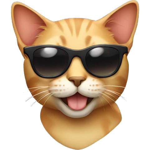 Cat with sunglasses emoji