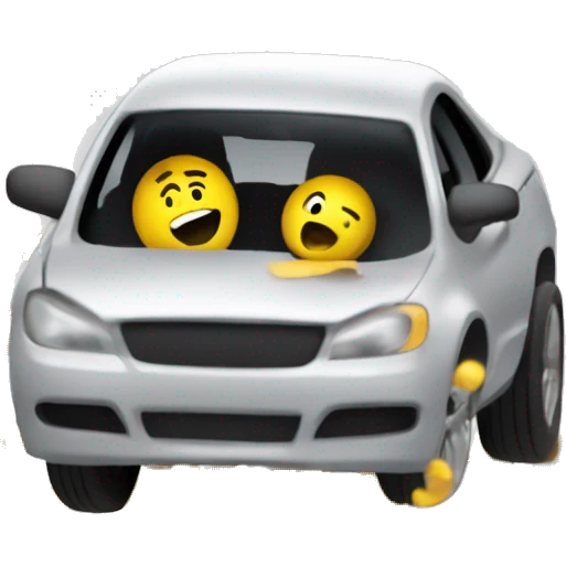 male crash test dmmy being dumped by the female crash test dummy emoji