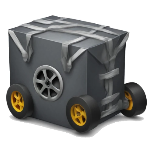 Carbon Box with car wheels  sticker