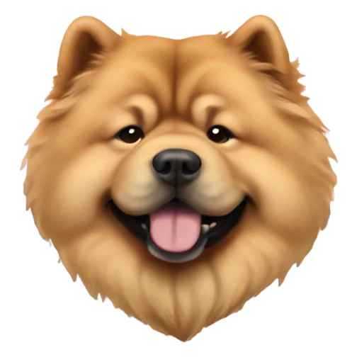 Chow chow in heart sticker