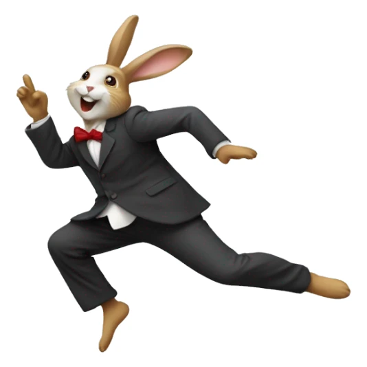 Lapin qui danse sticker