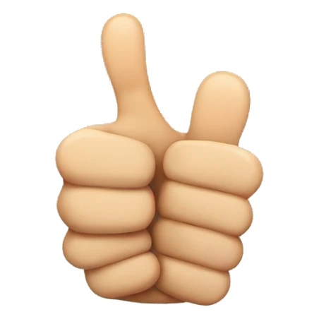 half thumbs up sticker