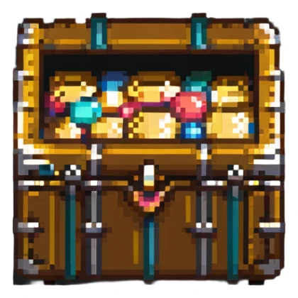 Treasure chest with gold sticker