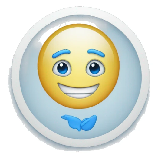 make me a blue circle emoji with a check mark in the middle sticker