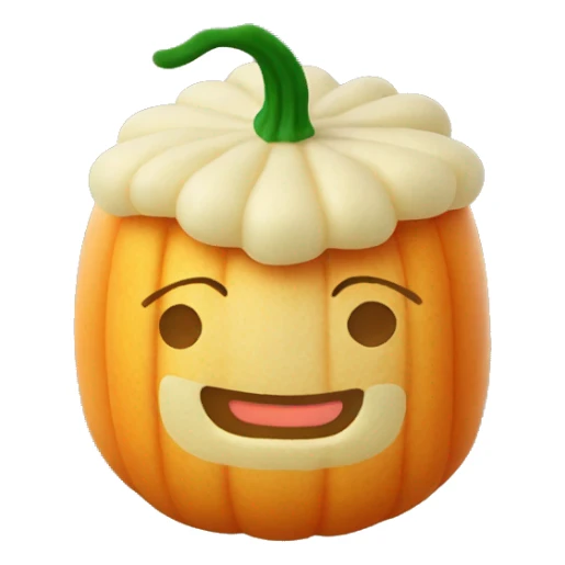 korean bean paste rice cake shaped like a pumpkin sticker