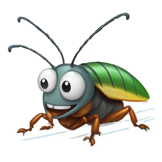 Cockroach riding a surf board sticker