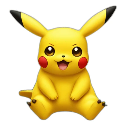pikachu sur un lit sticker