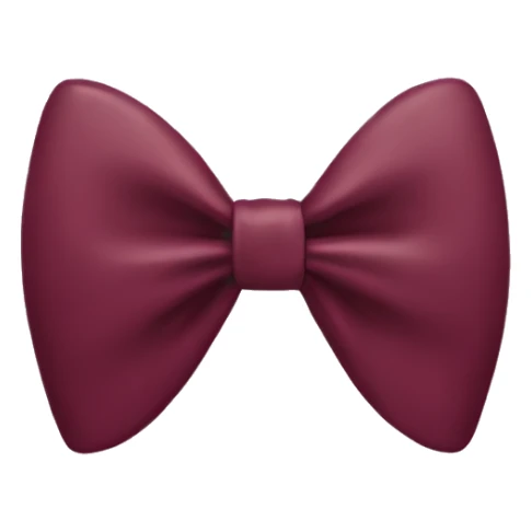 one burgundy bow sticker