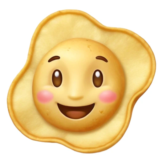 happy potato chip smiling joyfully sticker