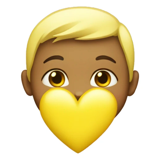 baby yellow heart  sticker