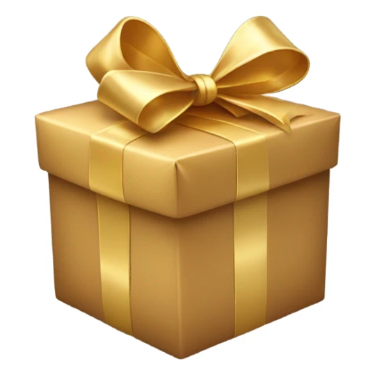 gift box with golden bow sticker