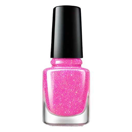 Pink glitter nail polish  sticker
