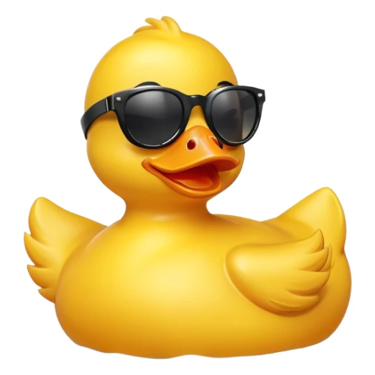 Rubber duck wearing sunglasses sticker