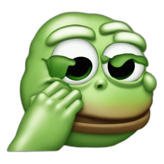 facepalm pepe sticker