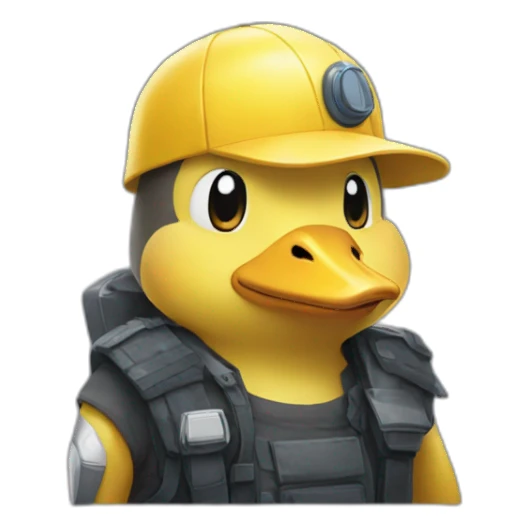 psyduck con casco de seguridad sticker