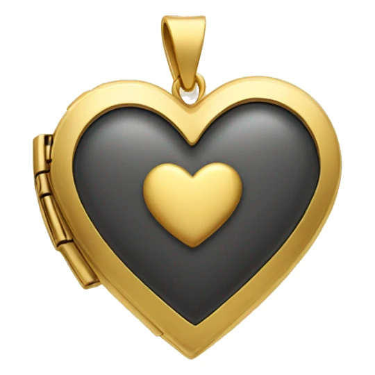 Gold heart locket sticker