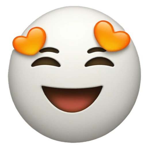 Smiling face with orange heart eyes sticker
