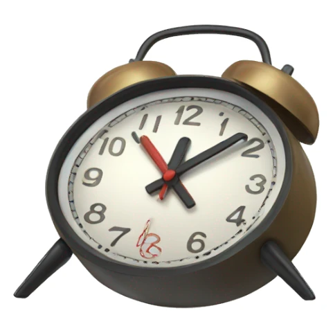 falling alarm clock sticker