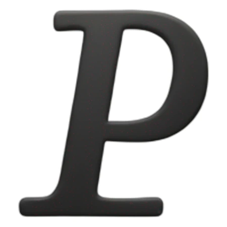 P LETTER sticker
