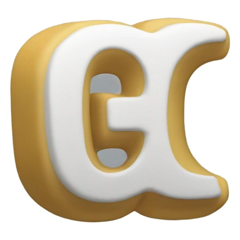 lower case greek letter in 3D sticker