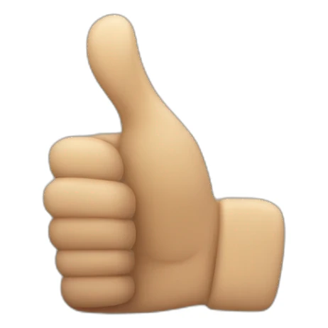 thumbs up emoji with extra internet sticker