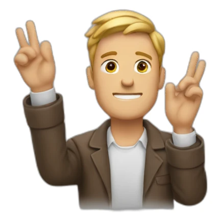 Men stay right and hands up sticker