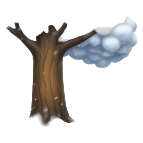 Tree covered in snow  sticker