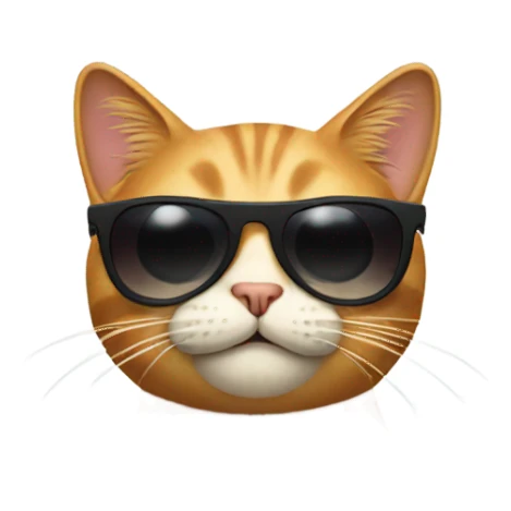 Cat with sunglasses sticker