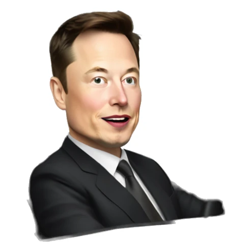 Elon musk driving a Tesla sticker