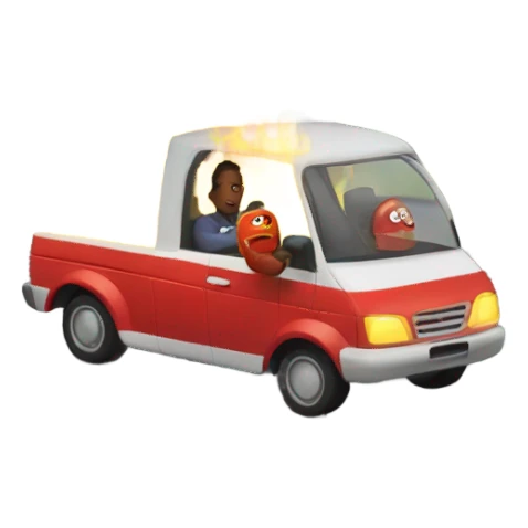 Driving away from fire sticker