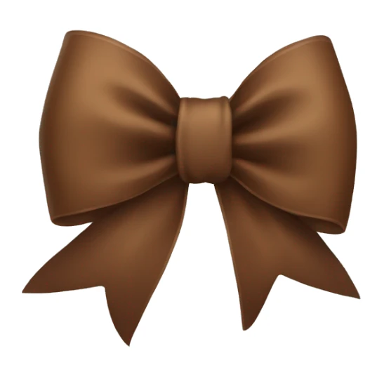 Brown bow sticker