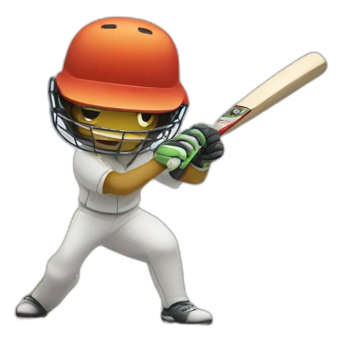 Frag plays cricket sticker