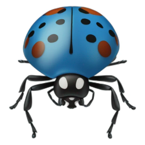 Une coccinelle bleu sticker
