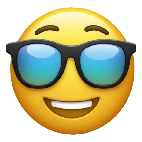 happy face with sunglasses  sticker