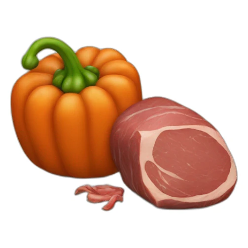 meaty veggie still life sticker