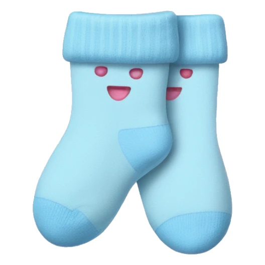 Baby blue pink socks sticker