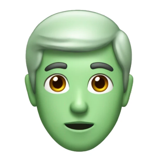 sage green IOS heart sticker