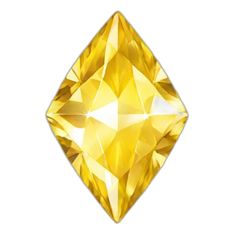 Yellow sparkle diamond shaped sticker